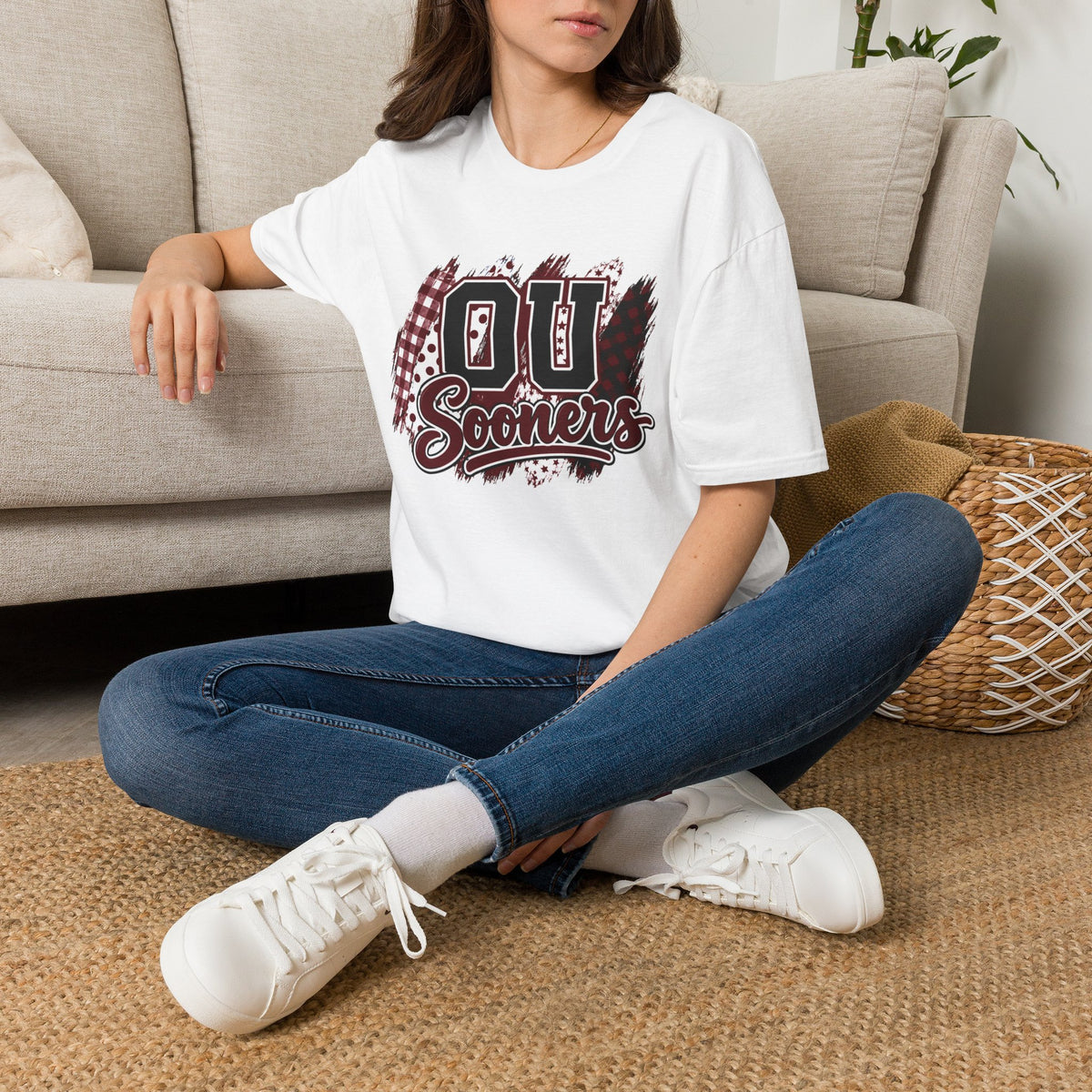 Sooners Mixed-Print Unisex Softstyle T-Shirt