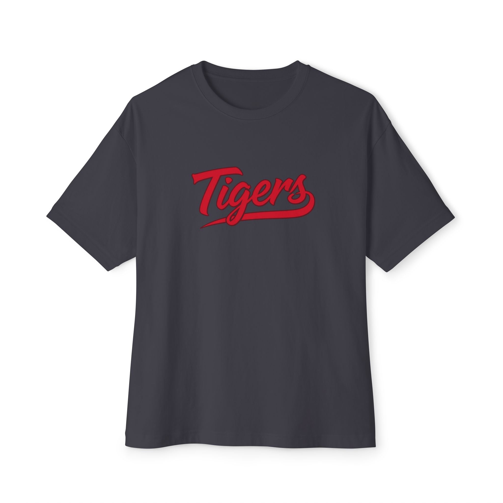 Tigers Script Tee | White oversized boxy T-shirt