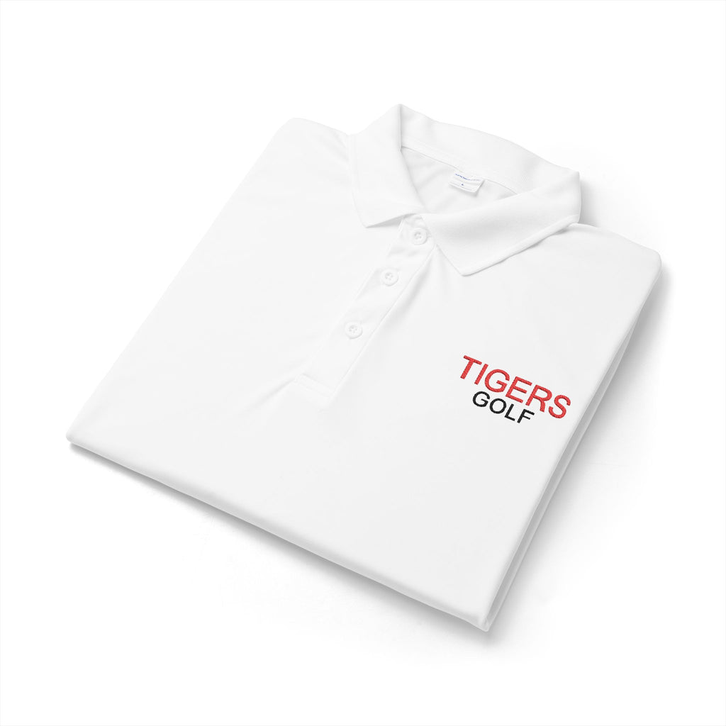 Tigers Golf Embroidered Polo - Red & Black