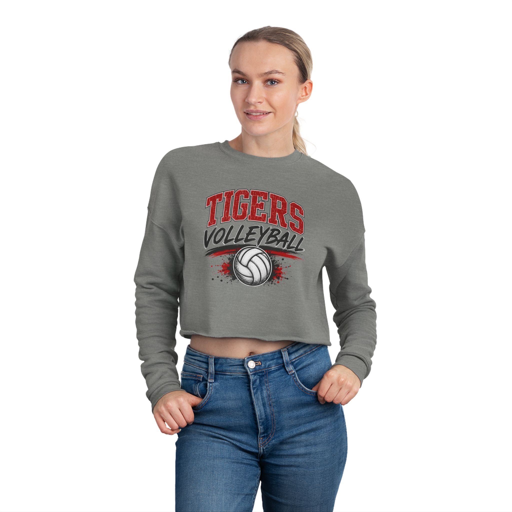 Tigers Volleyball Cropped Sweatshirt