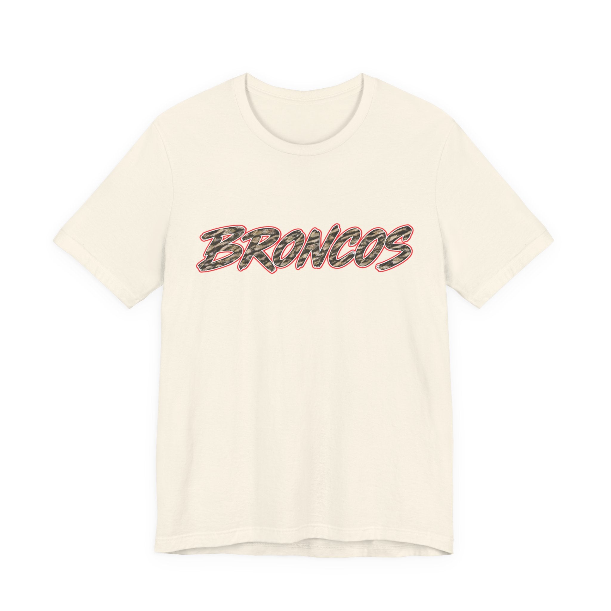 BRONCOS Leopard Print Unisex Tee - Bella+Canvas 3001