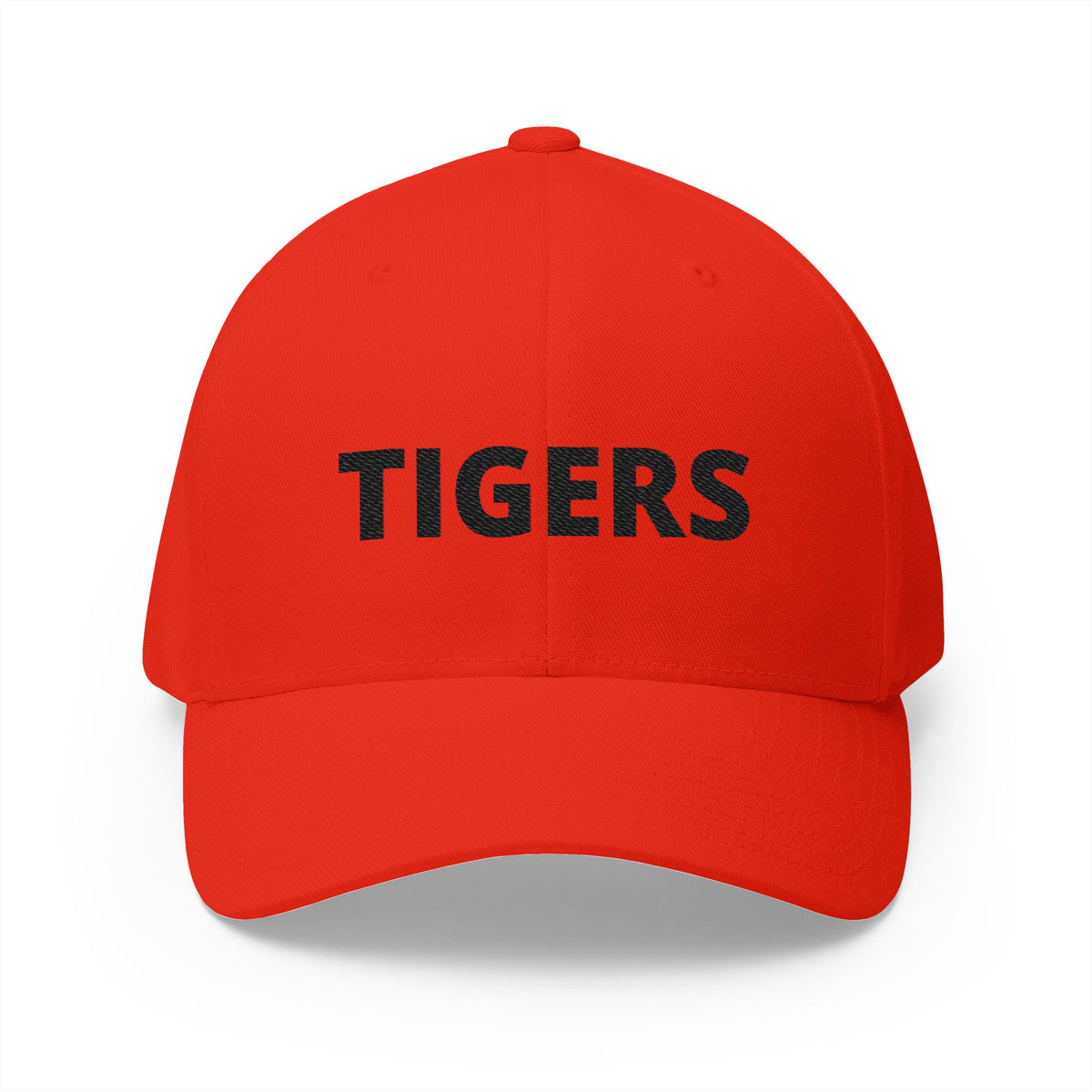TIGERS Embroidered Flexfit Hat - Black Stitching