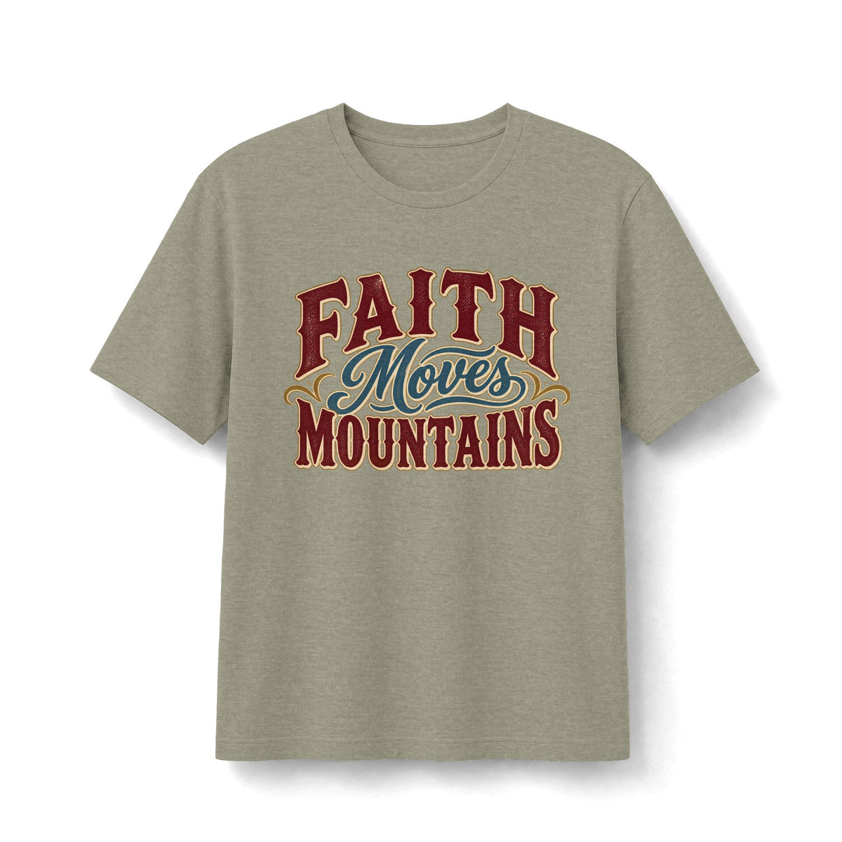 Faith Moves Mountains Vintage Christian T-Shirt