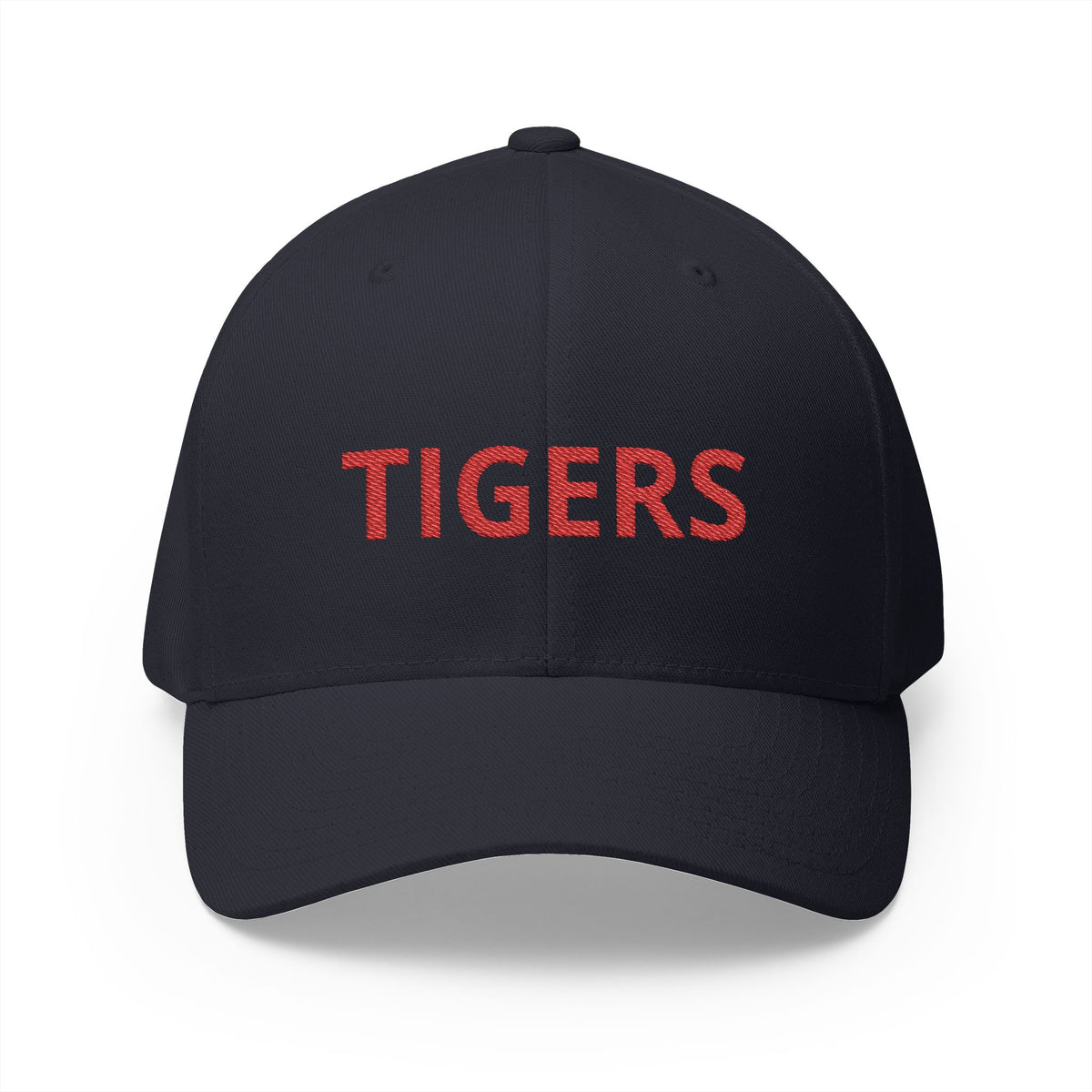 TIGERS Embroidered Flexfit Hat - Red Stitching