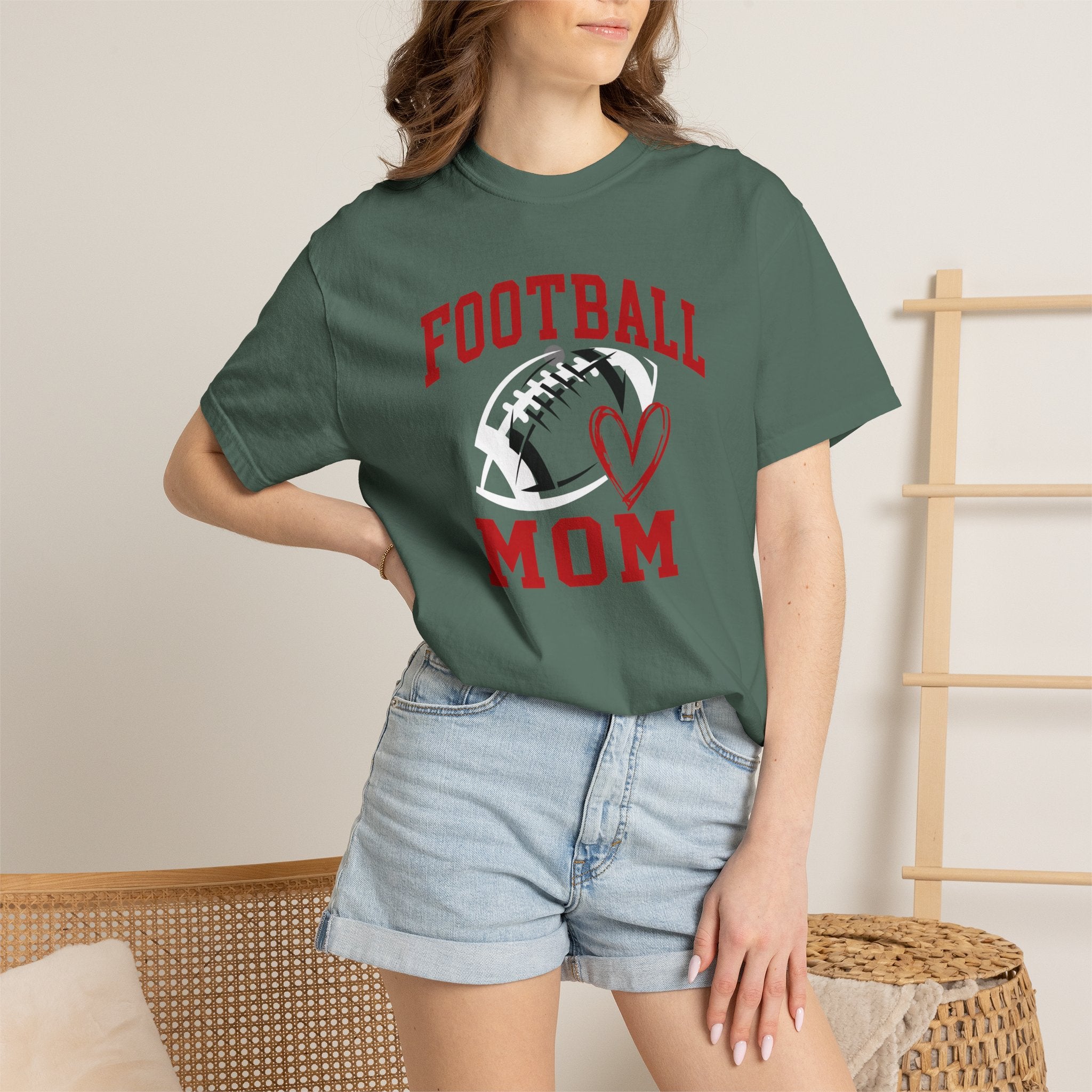 Football Mom Garment-Dyed T-Shirt
