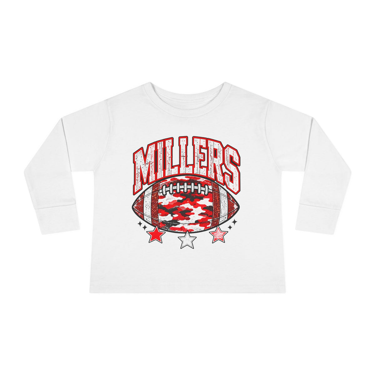 Little Millers Camo Football Toddler Long Sleeve Tee