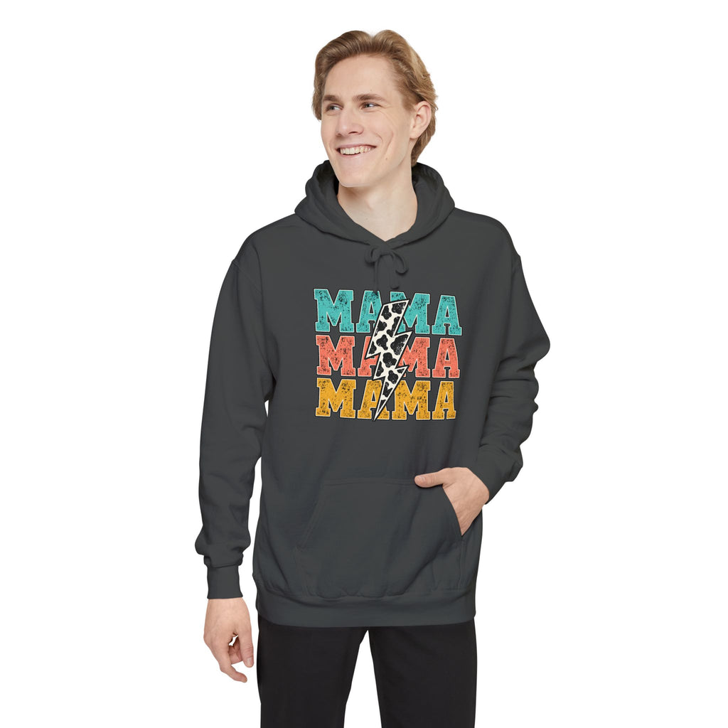 Retro MAMA Cow Print Hoodie