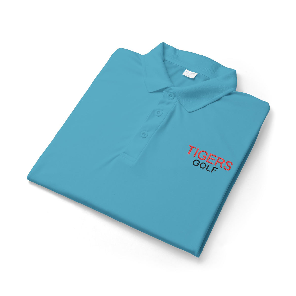 Tigers Golf Embroidered Polo - Red & Black