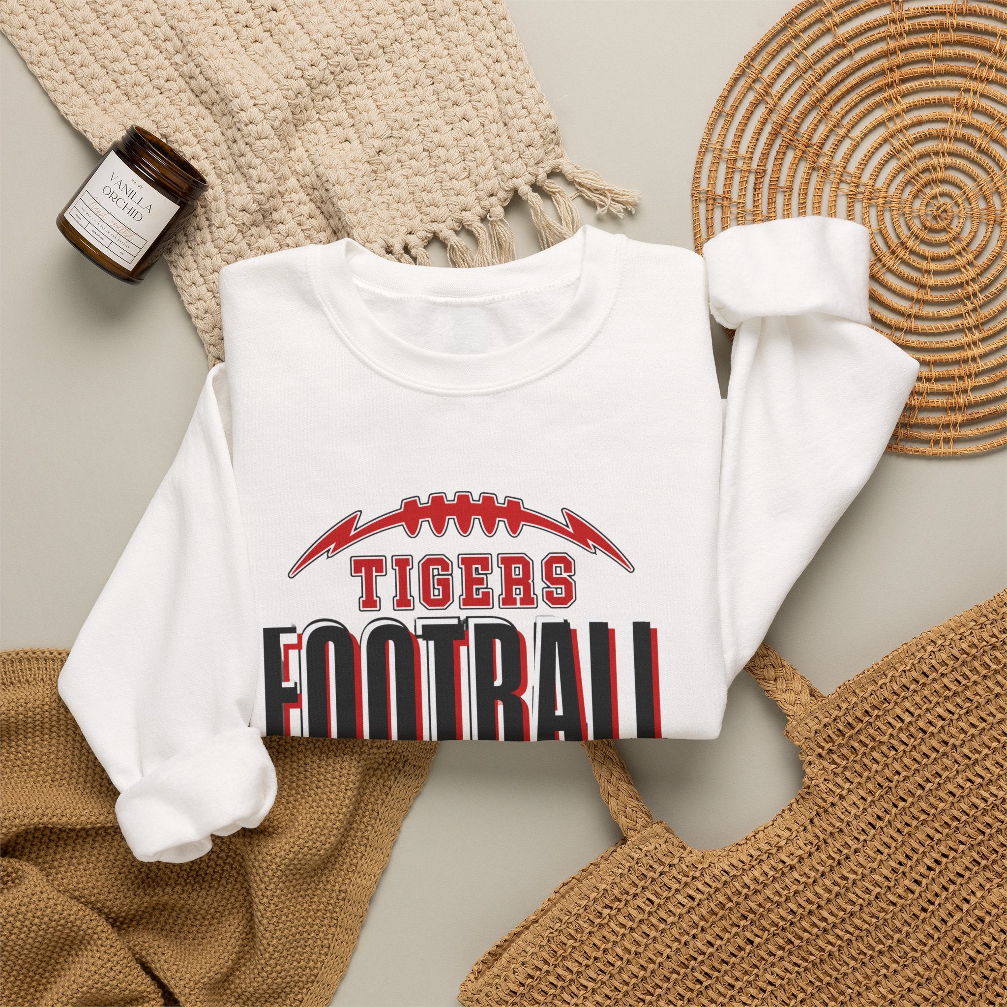 Tigers Gridiron Throwback Crewneck