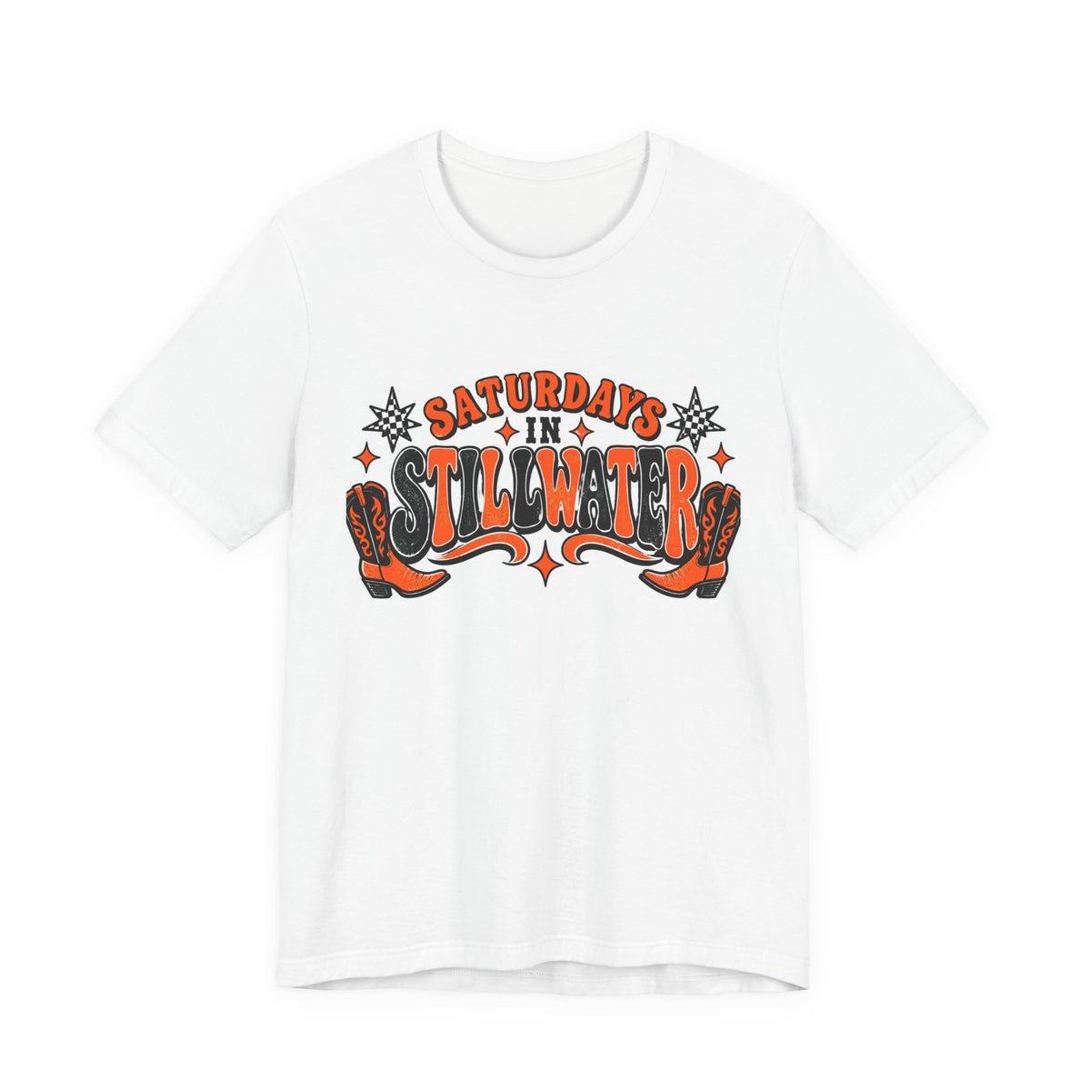Saturdays in Stillwater Retro Western Game Day Tee