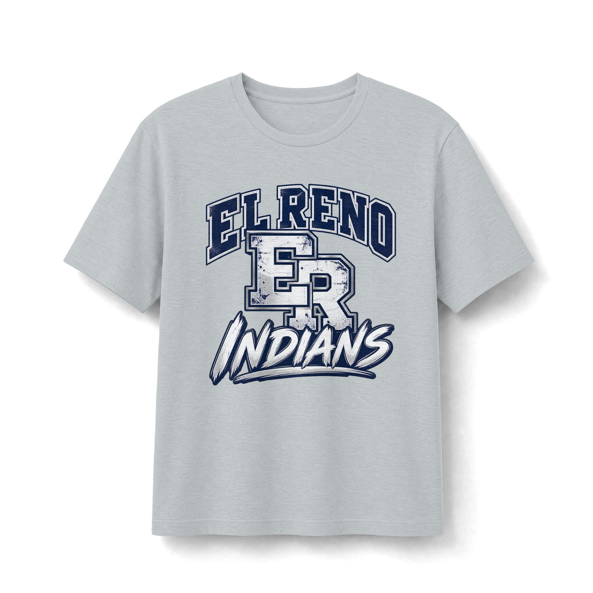 El Reno Indians ER Monogram Tee - Navy & White