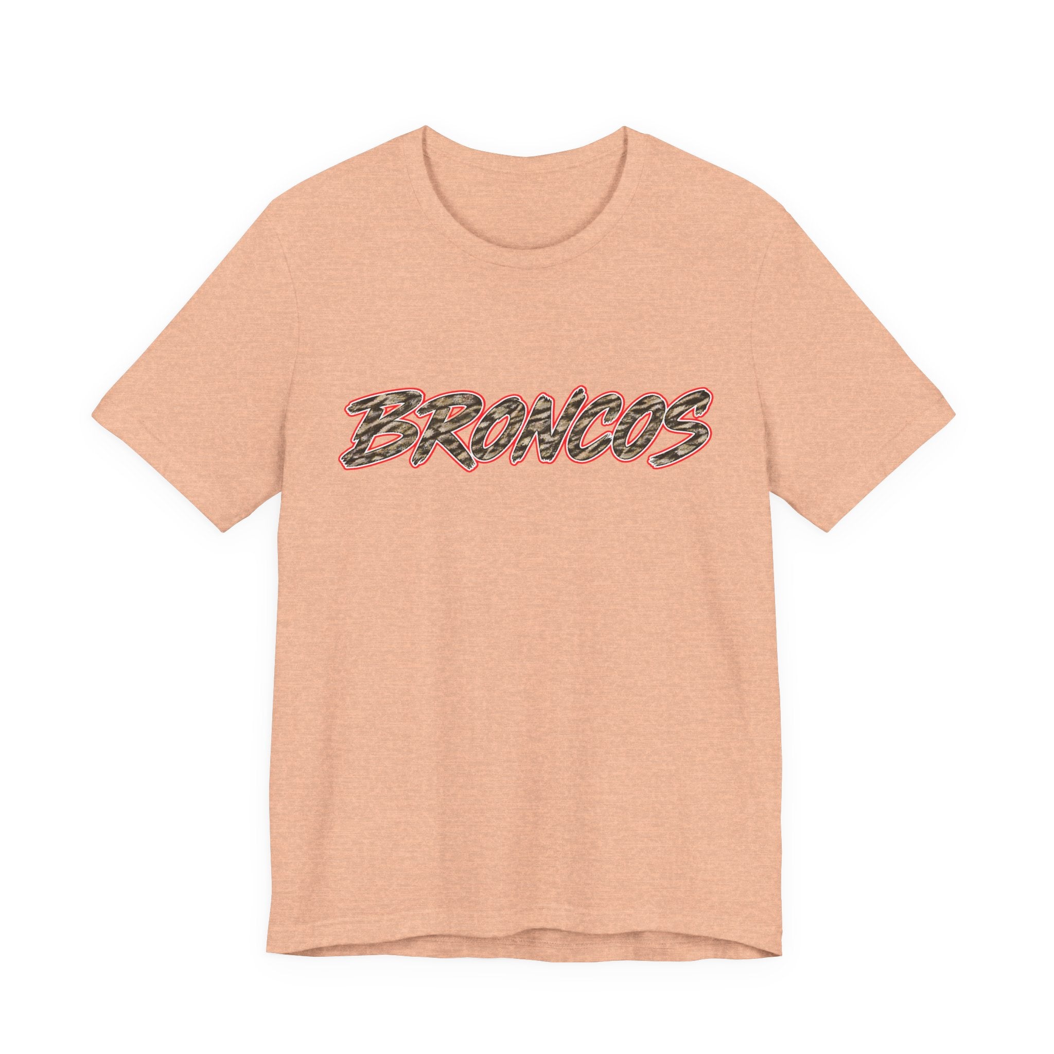 BRONCOS Leopard Print Unisex Tee - Bella+Canvas 3001