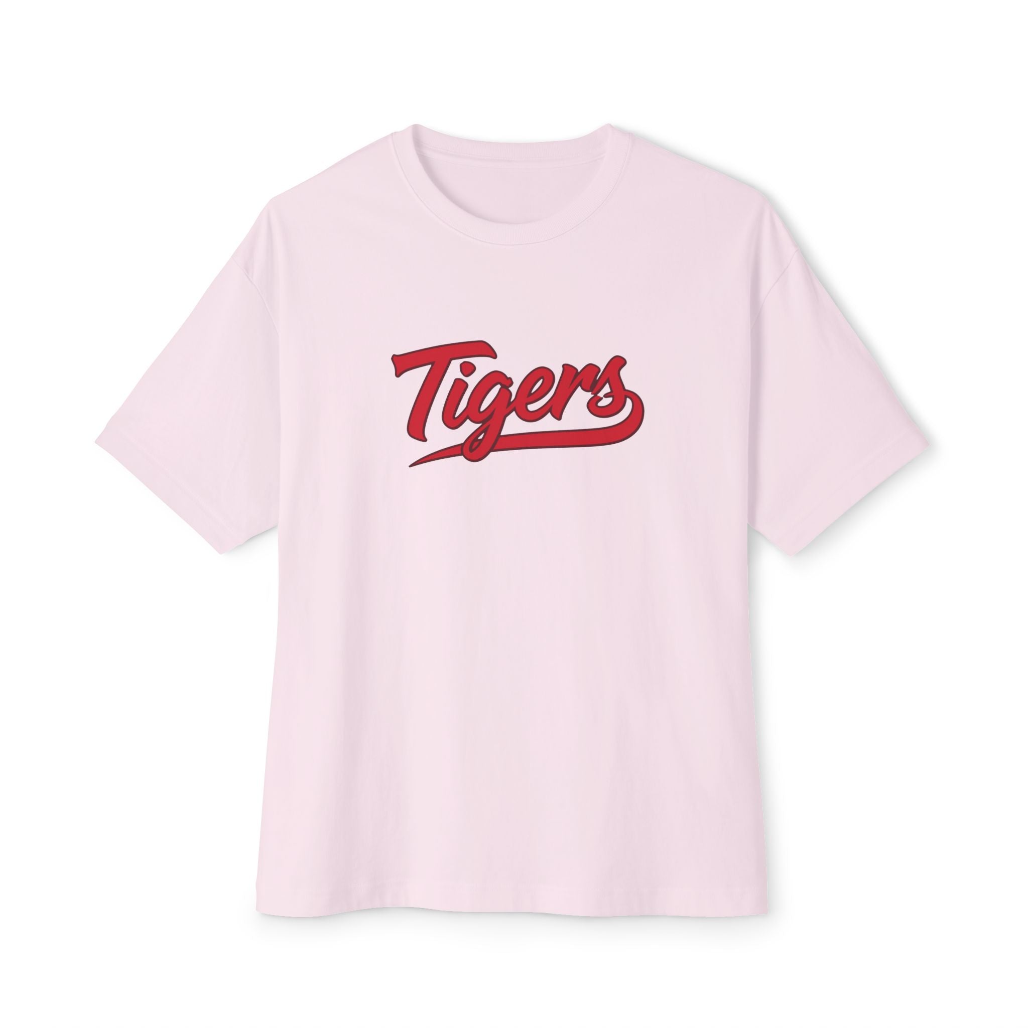 Tigers Script Tee | White oversized boxy T-shirt