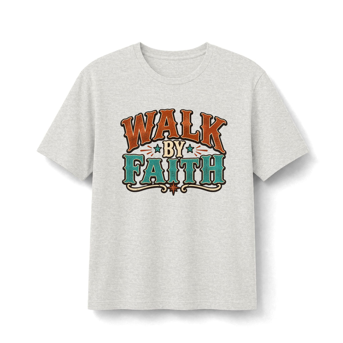 Walk by Faith Retro Christian Tee