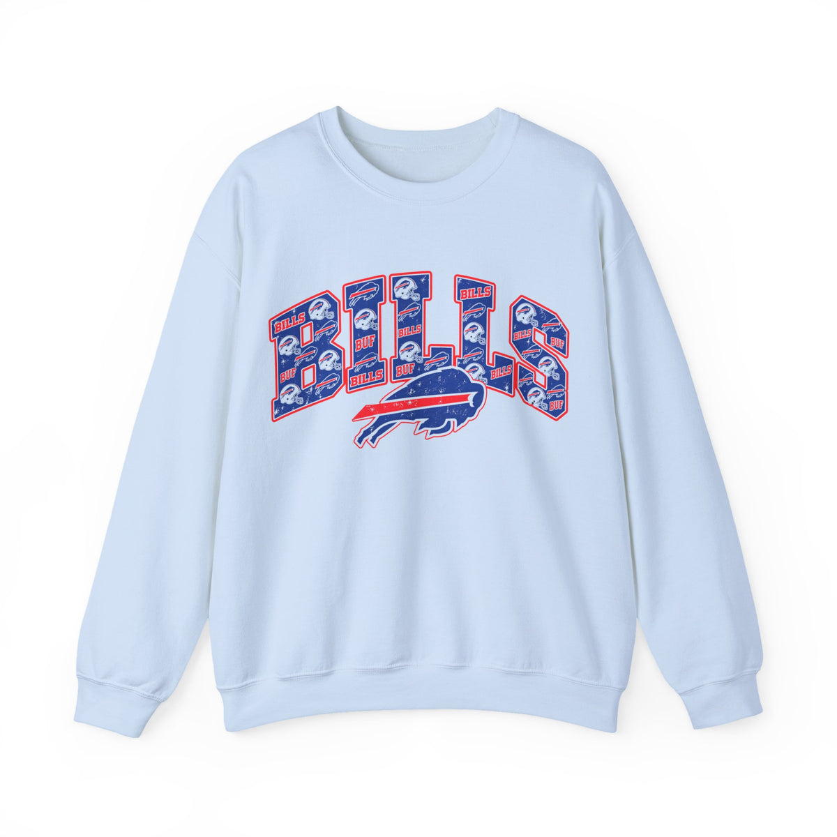 Buffalo Bills Patterned Game Day Crewneck Sweatshirt
