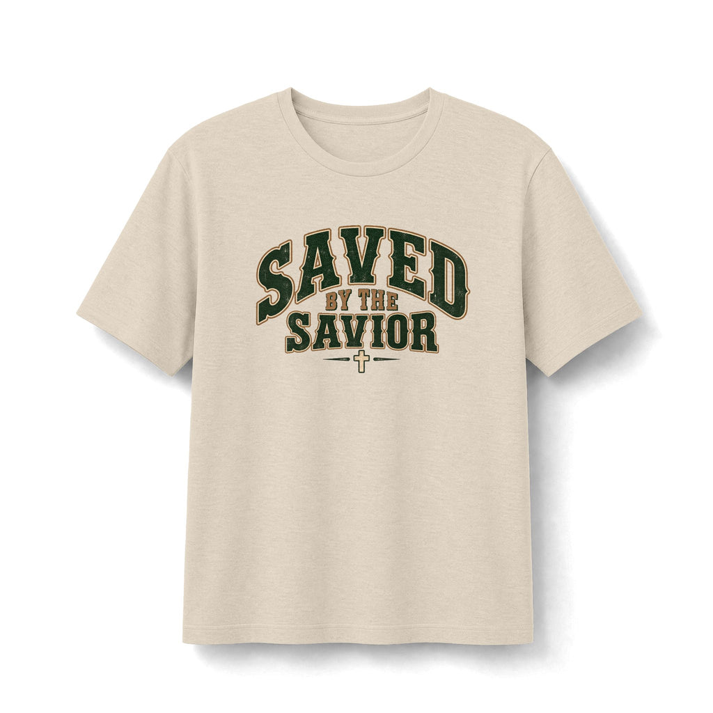 Saved by the Savior Vintage Christian T-Shirt