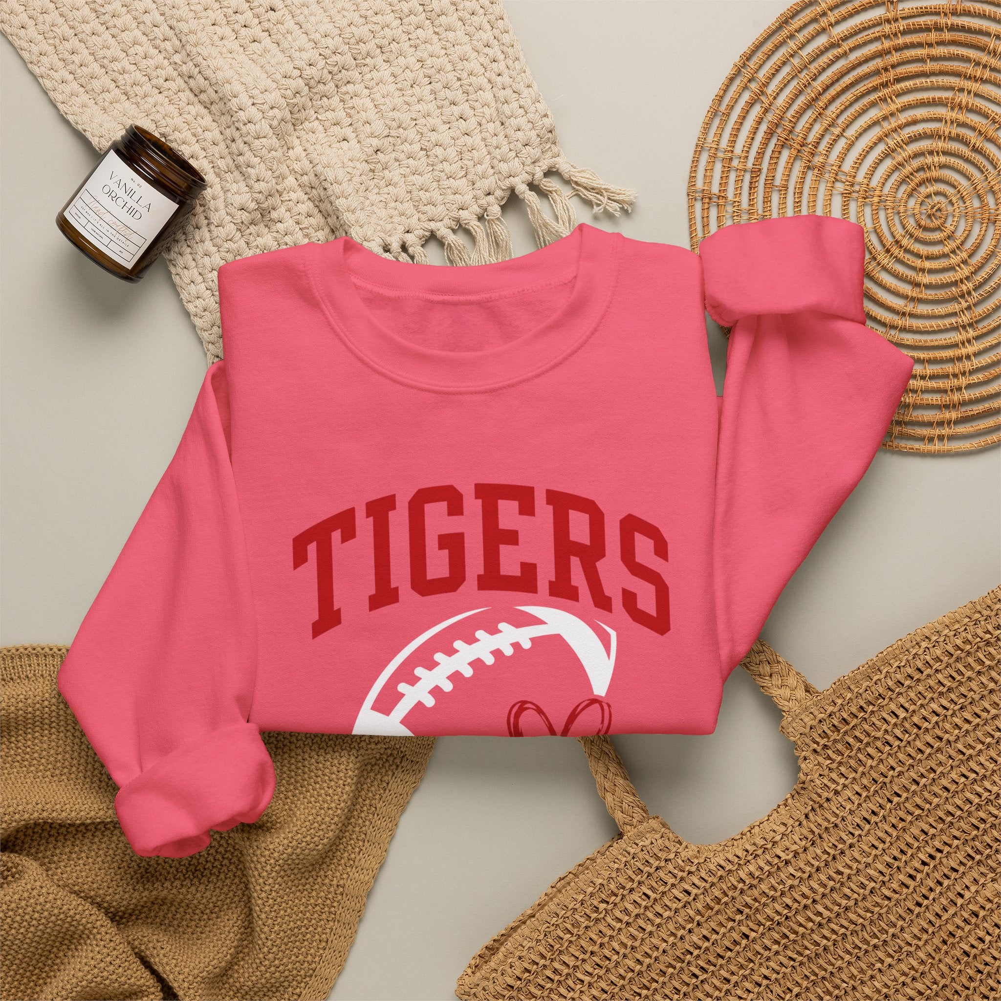 Tigers Football Crewneck Sweatshirt/Game Day Spirit Wear