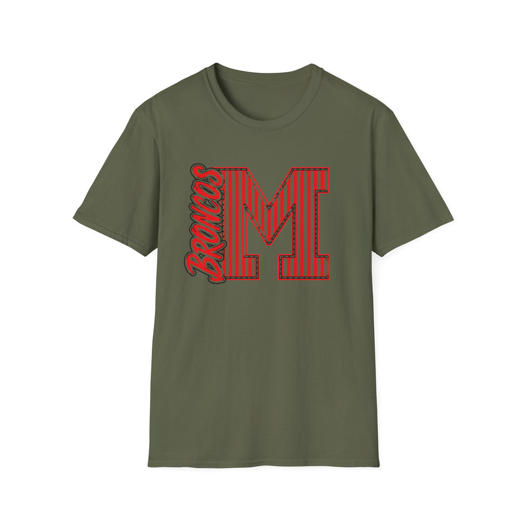 Broncos Varsity "M" Tee - Retro Letter Graphic T-Shirt