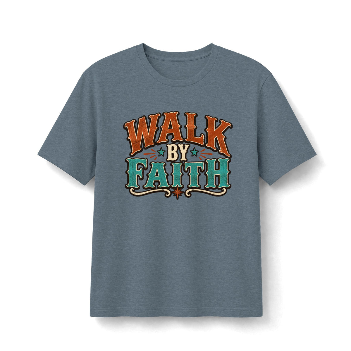 Walk by Faith Retro Christian Tee