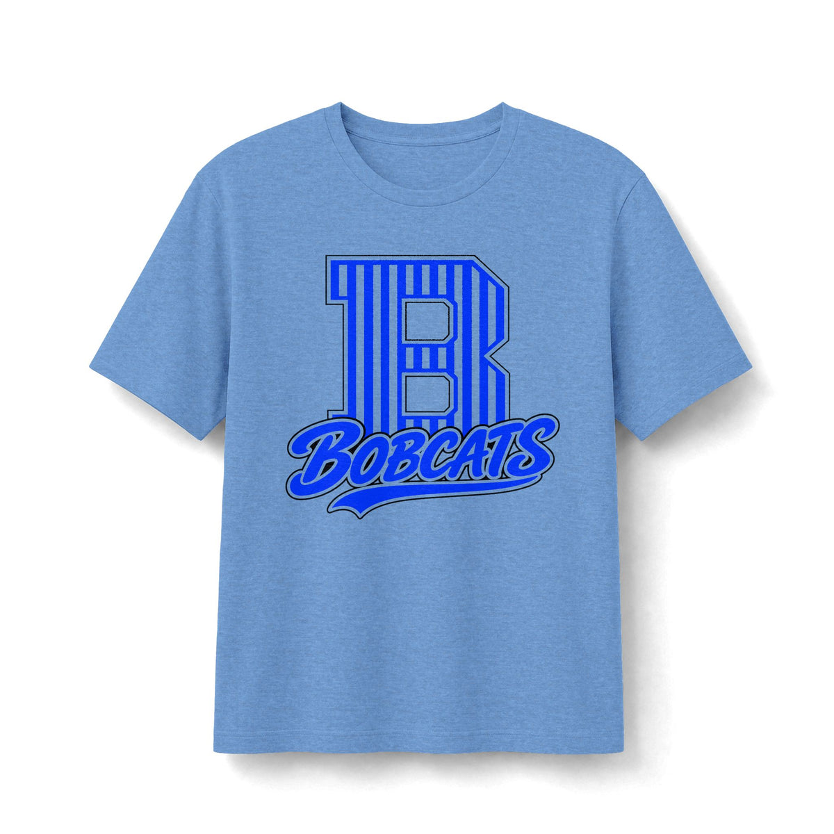 Bobcats Striped Varsity B Graphic Bella+Canvas Tee