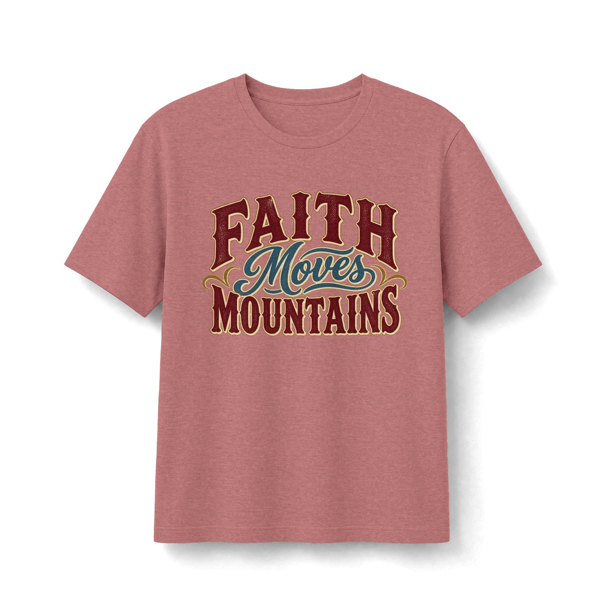 Faith Moves Mountains Vintage Christian T-Shirt