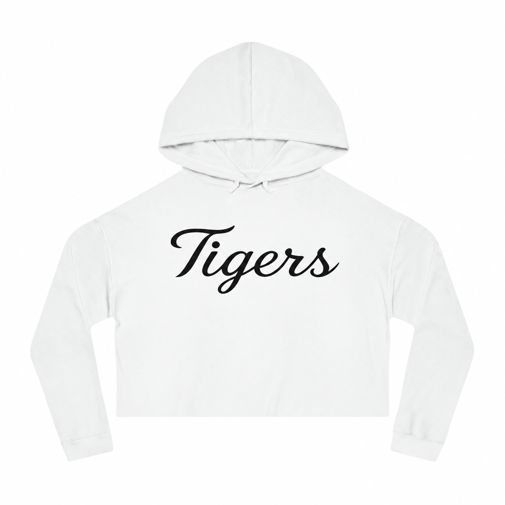 Tigers Script Cropped Hoodie