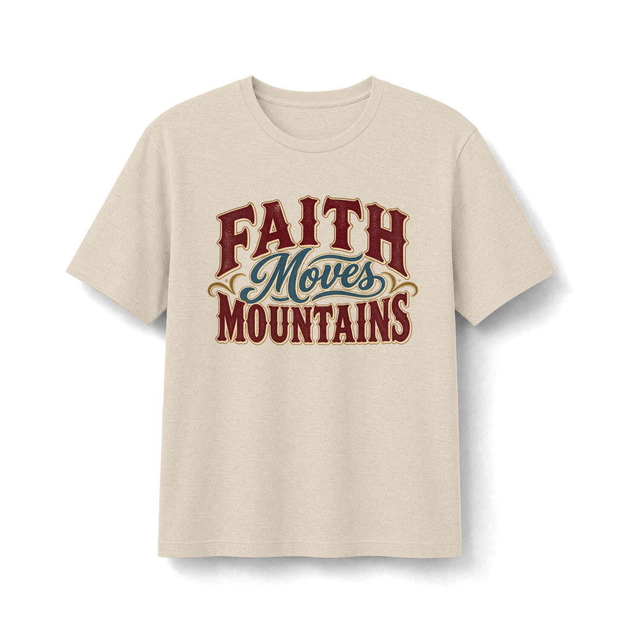 Faith Moves Mountains Vintage Christian T-Shirt