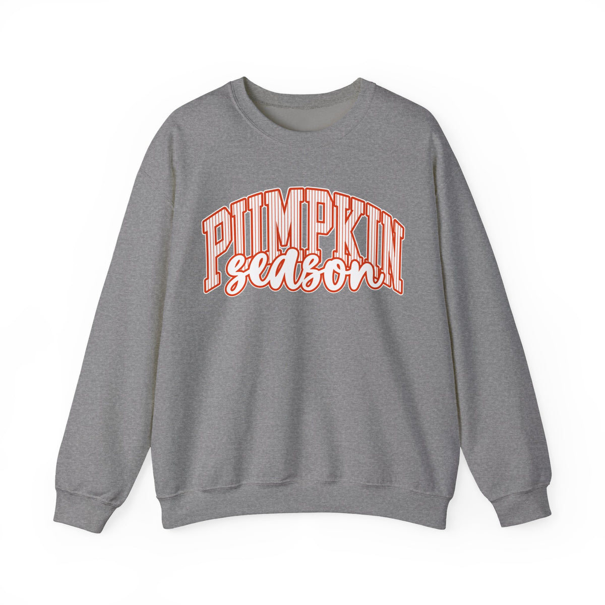 Pumpkin Season Pinstripe Crewneck Sweatshirt