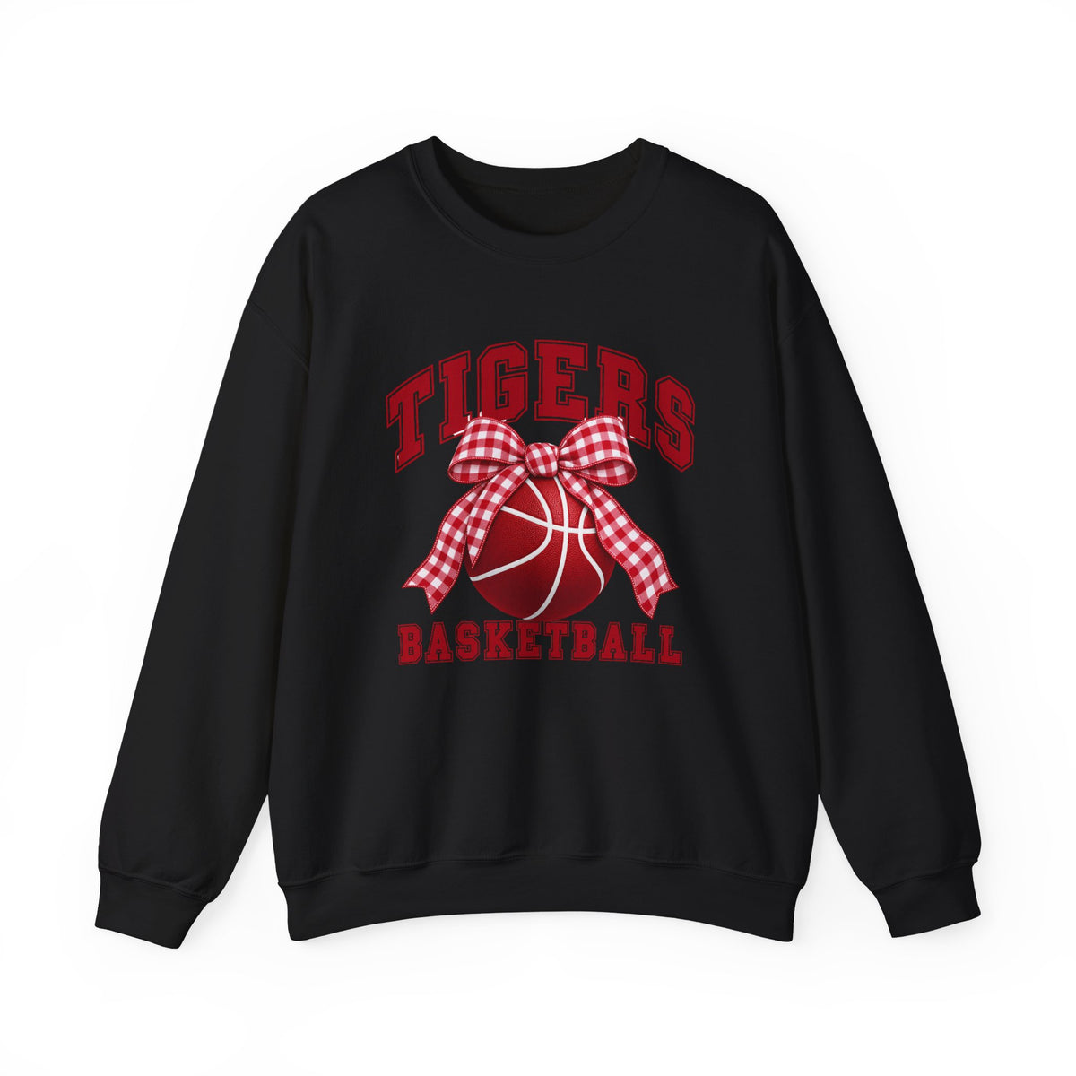Tigers Basketball Bow Crewneck Sweatshirt