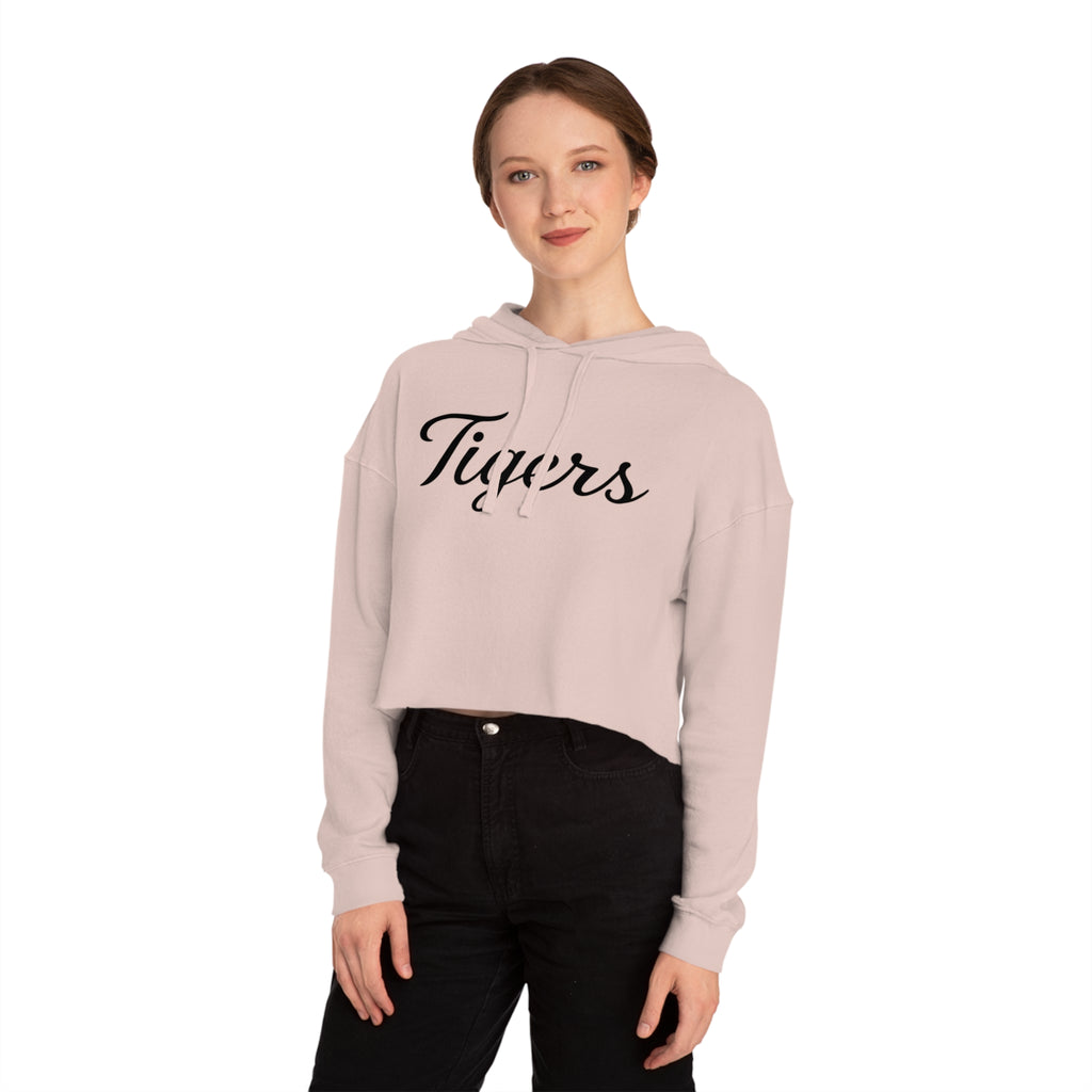 Tigers Script Cropped Hoodie