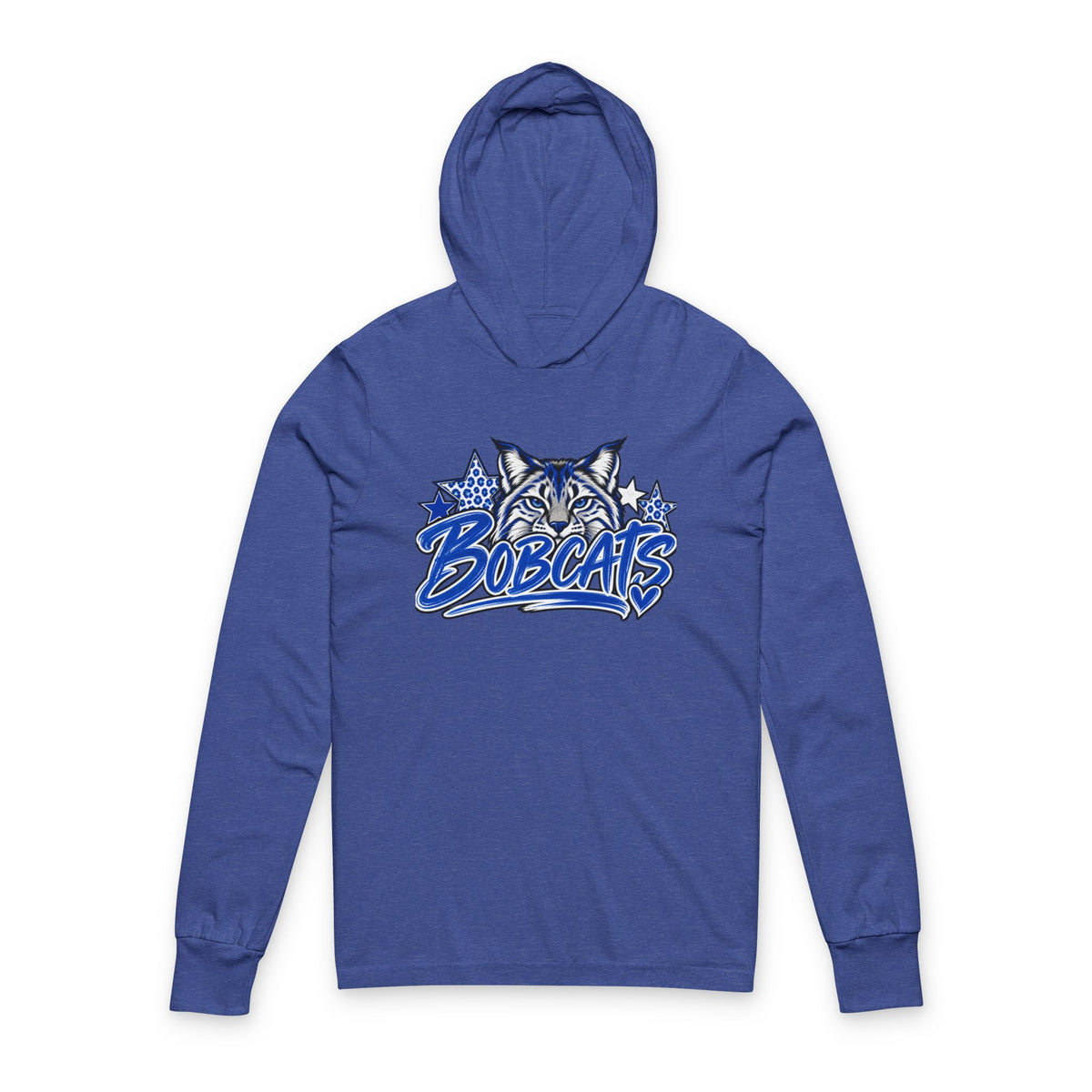 Bobcats Mascot Unisex Hooded Long Sleeve Tee