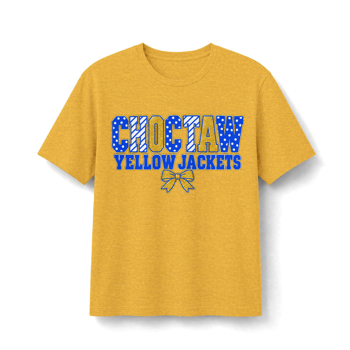 Choctaw Yellowjackets Blue & Gold Bow