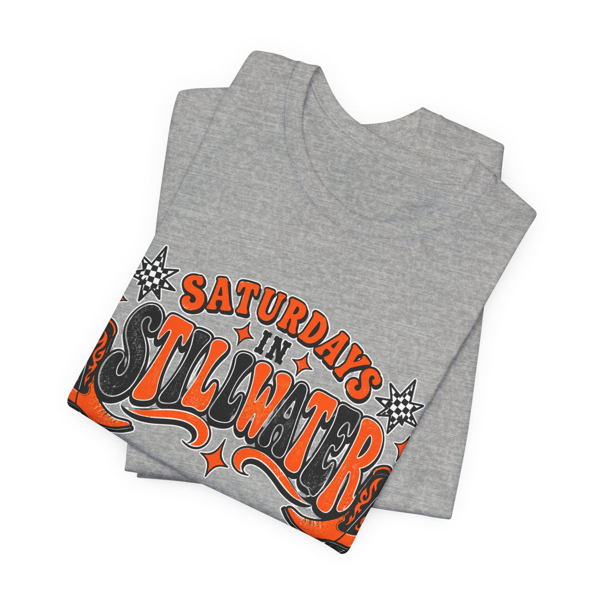 Saturdays in Stillwater Retro Western Game Day Tee