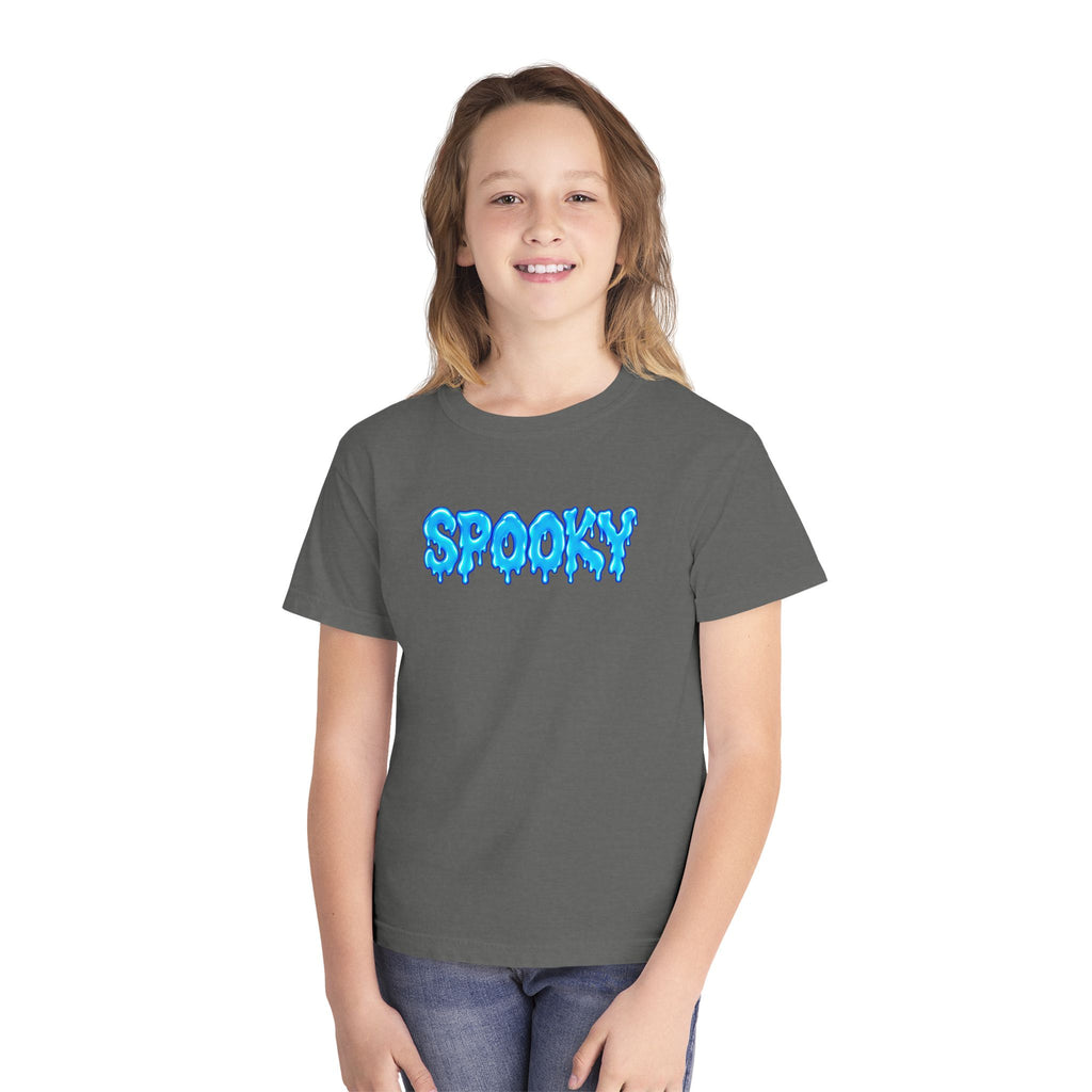 Electric Blue Spooky Halloween T-Shirt - Drip Youth Tee