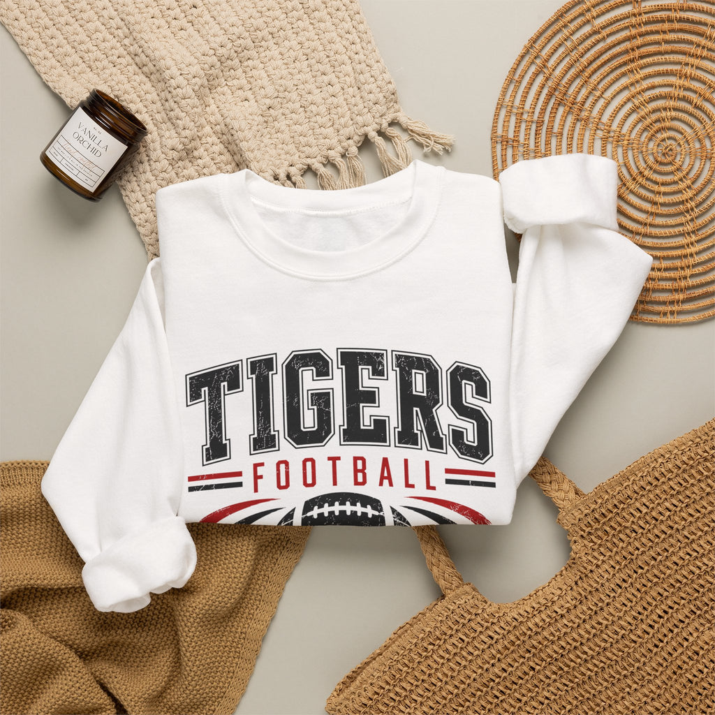 Tigers Football Vintage Logo Sweatshirt | Team Spirit Pullover