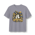 Academy of Blanchard Spartans Leopard Bow T-Shirt - Navy and Gold Mascot Tee