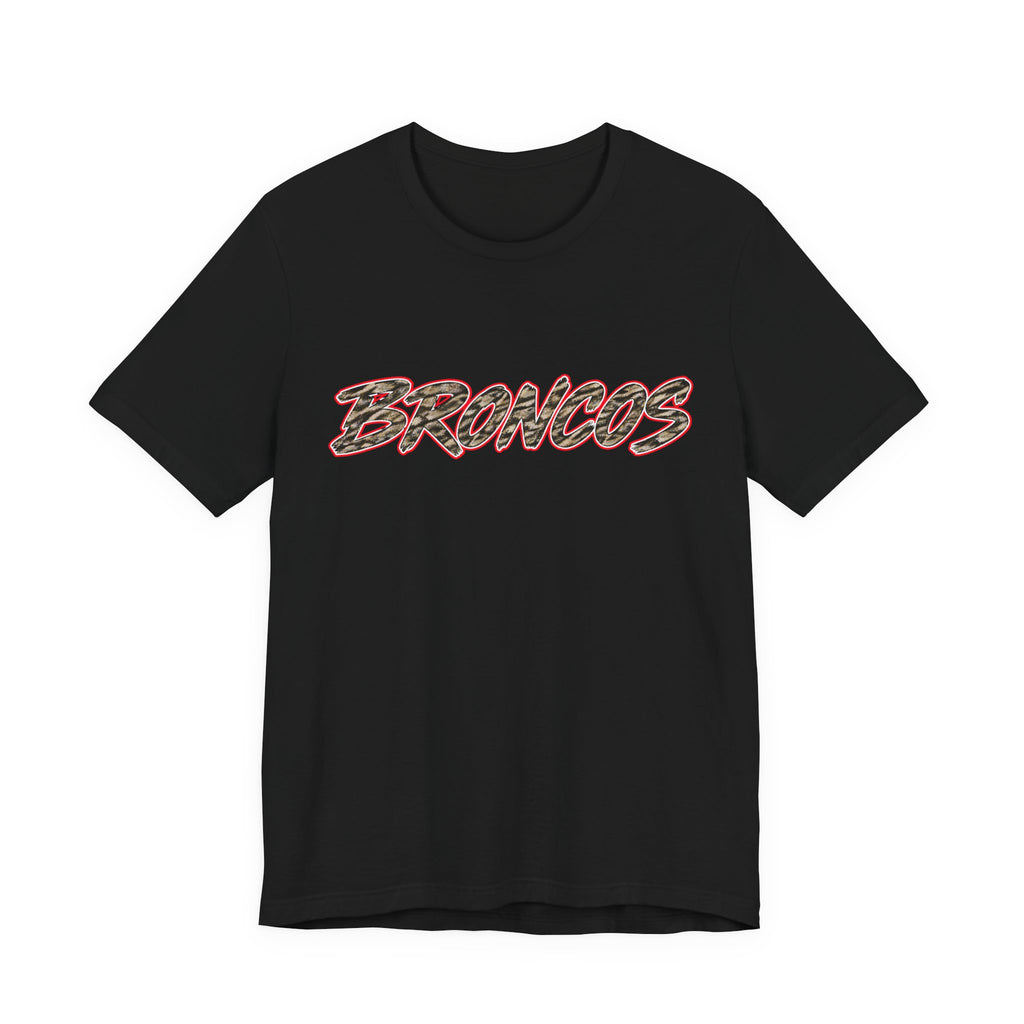 BRONCOS Leopard Print Unisex Tee - Bella+Canvas 3001