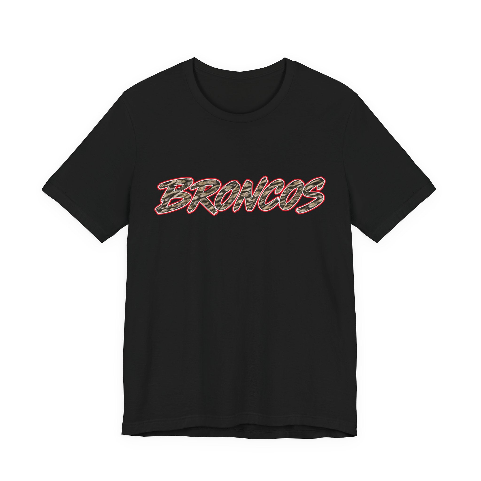 BRONCOS Leopard Print Unisex Tee - Bella+Canvas 3001