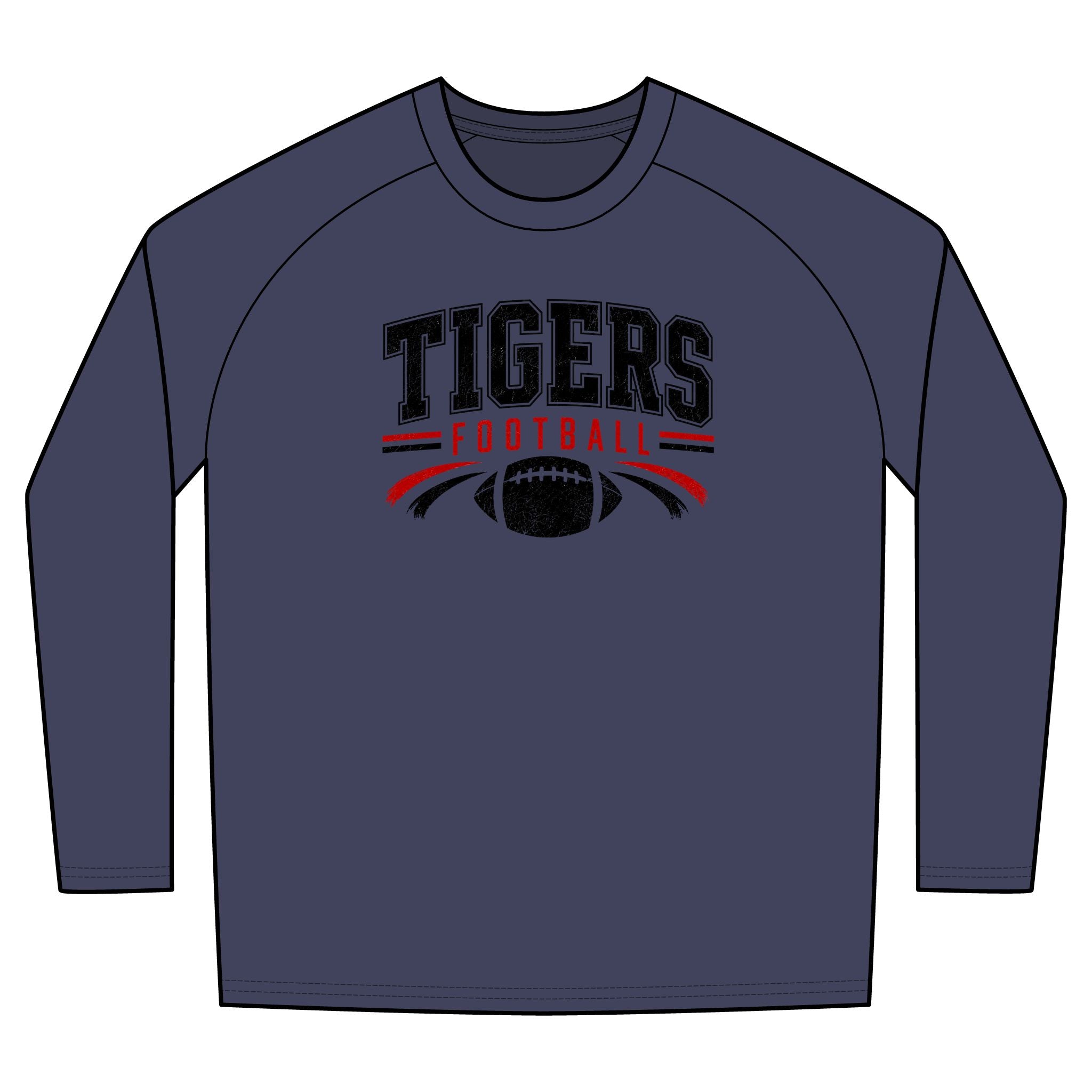 Tigers Football Long Sleeve Tee