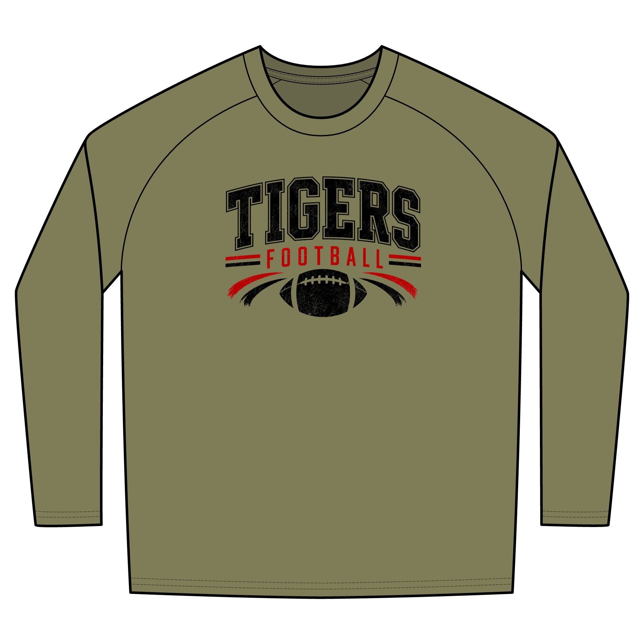 Tigers Football Long Sleeve Tee
