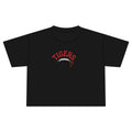 Tigers Football Heart Women's Jersey Crop Tee