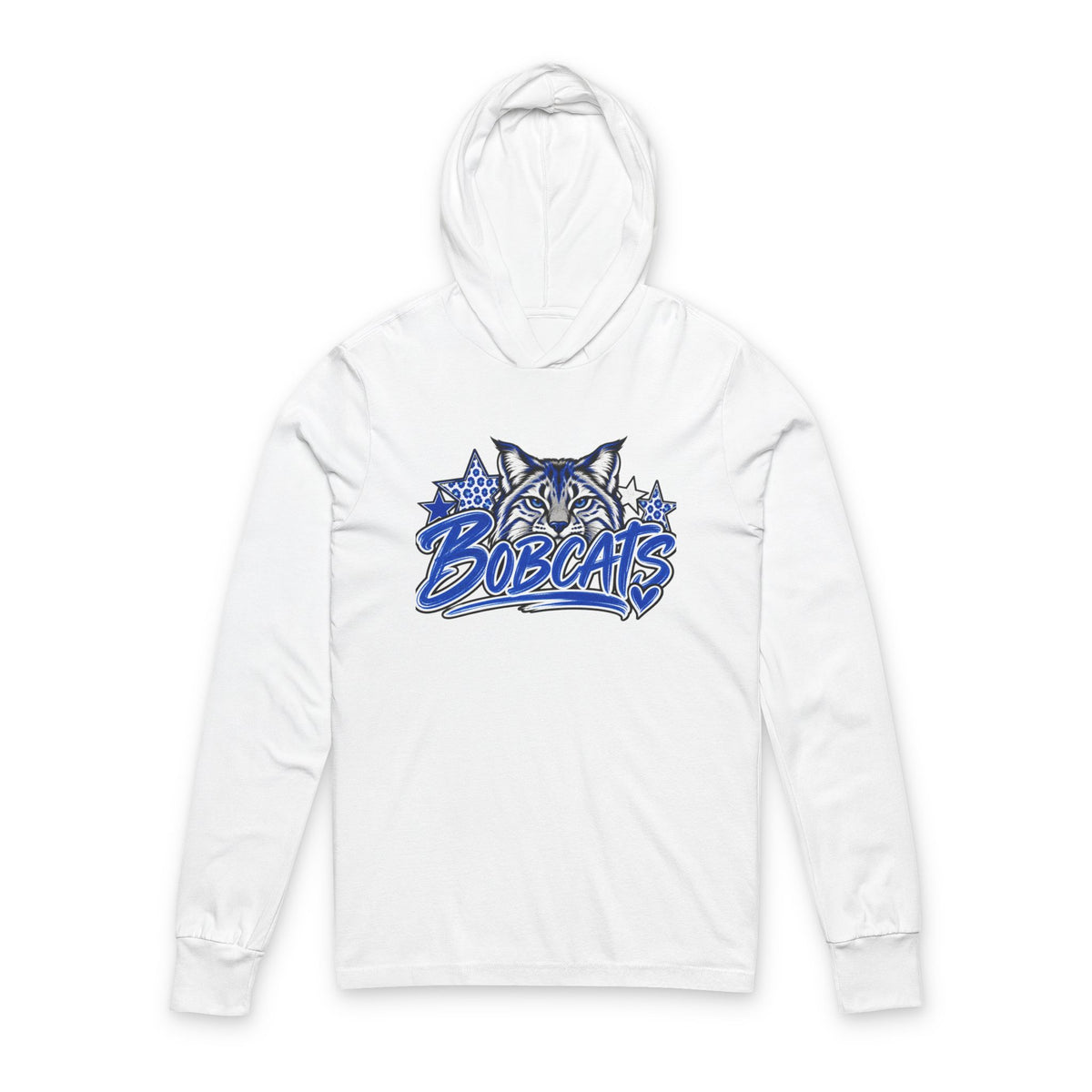 Bobcats Mascot Unisex Hooded Long Sleeve Tee