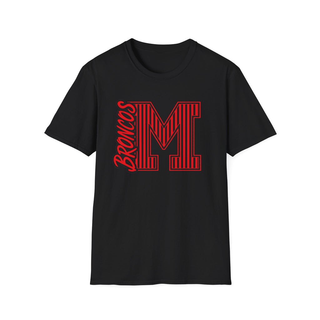 Broncos Varsity "M" Tee - Retro Letter Graphic T-Shirt