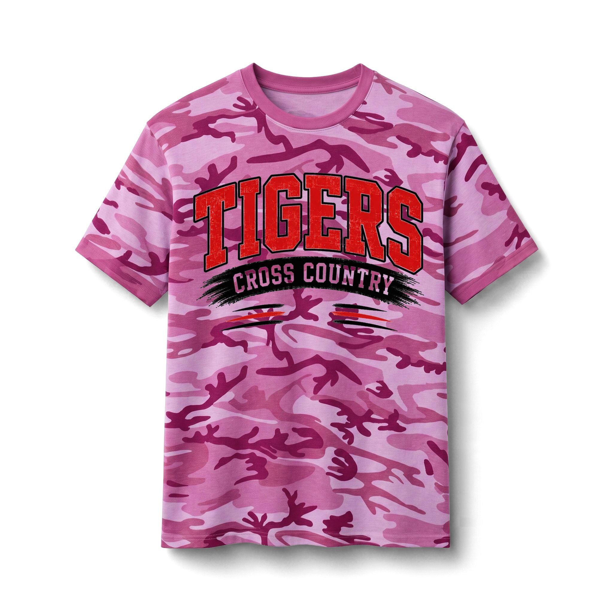 Tigers Cross Country Camo Unisex Tee