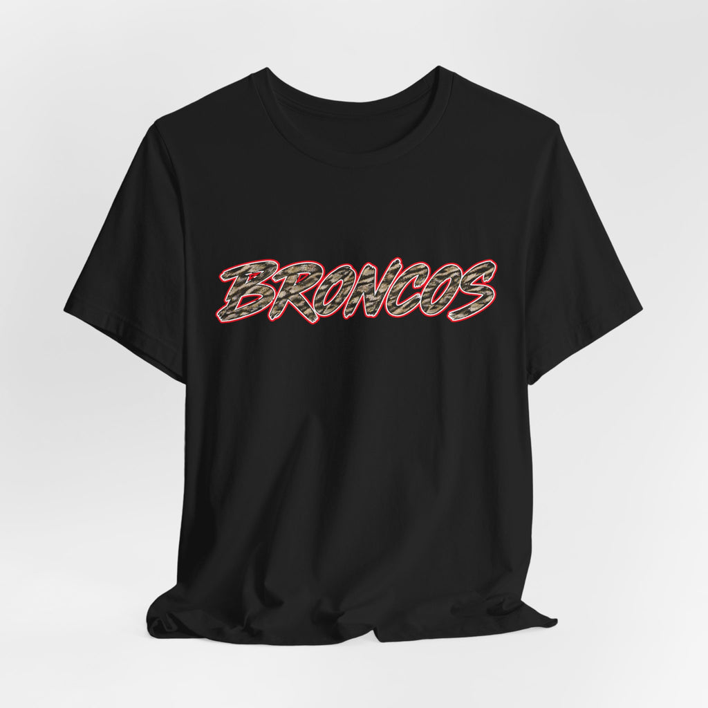 BRONCOS Leopard Print Unisex Tee - Bella+Canvas 3001