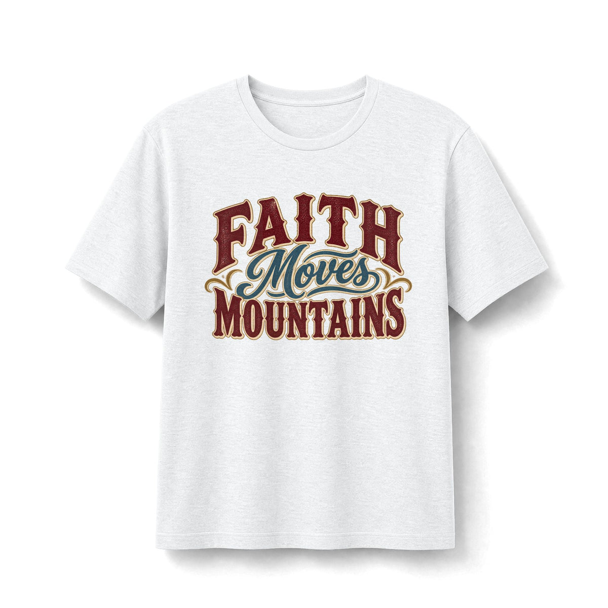 Faith Moves Mountains Vintage Christian T-Shirt