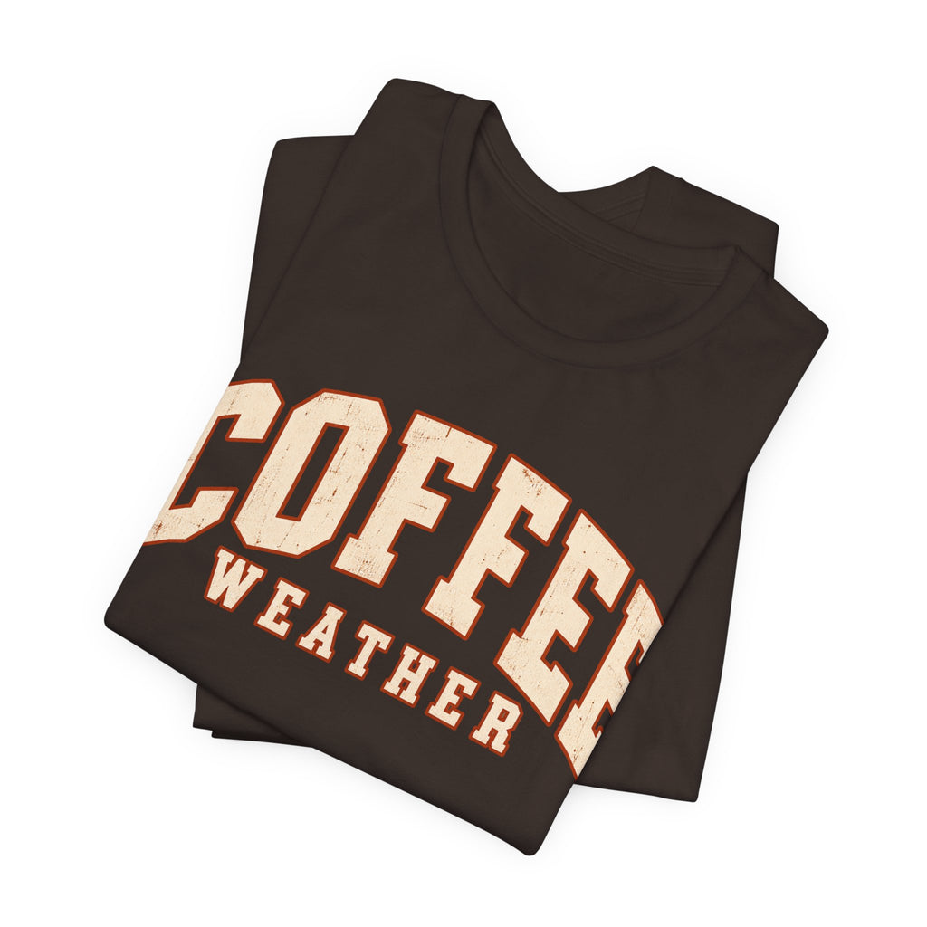 Coffee Weather T-Shirt - Vintage Collegiate Fall Graphic Tee
