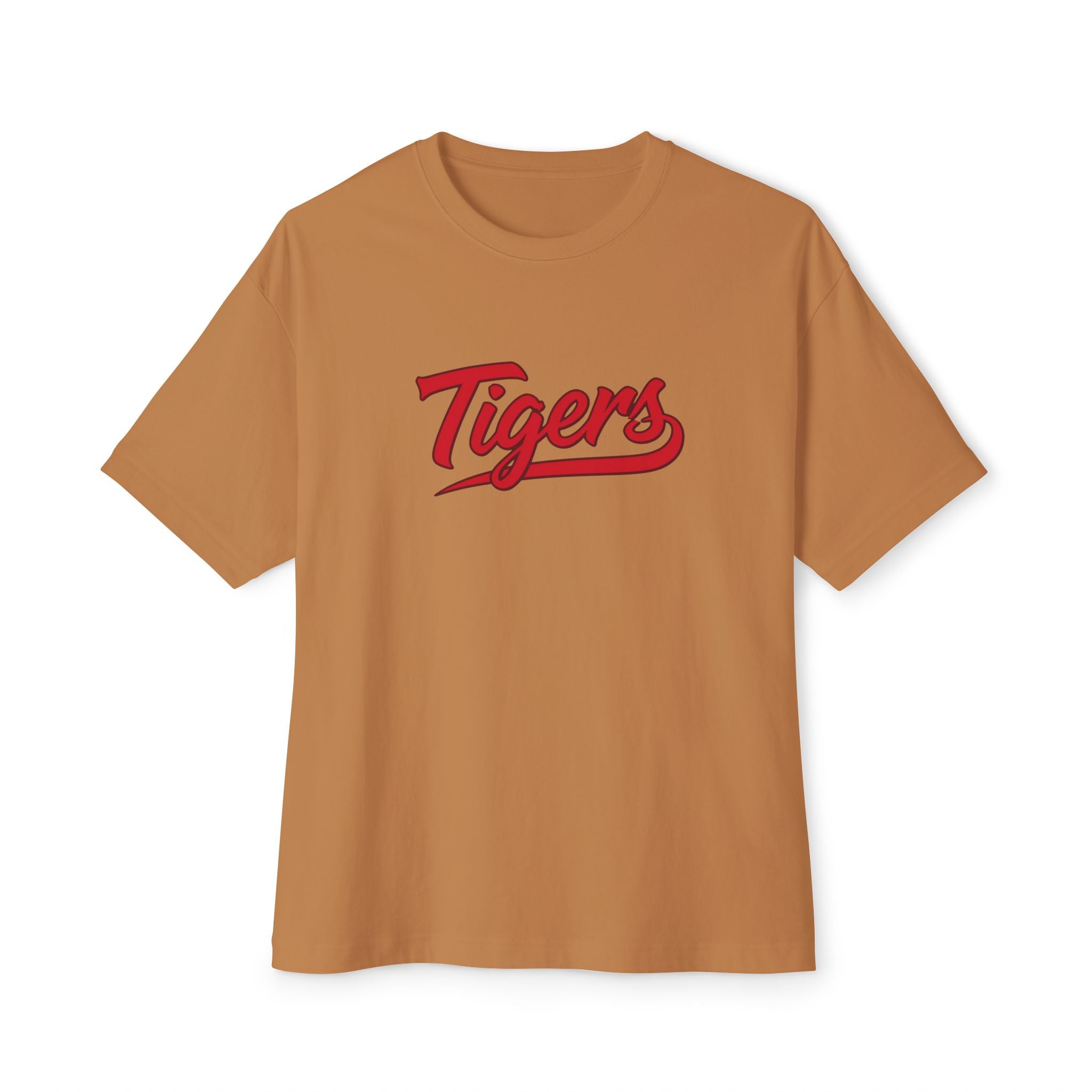 Tigers Script Tee | White oversized boxy T-shirt