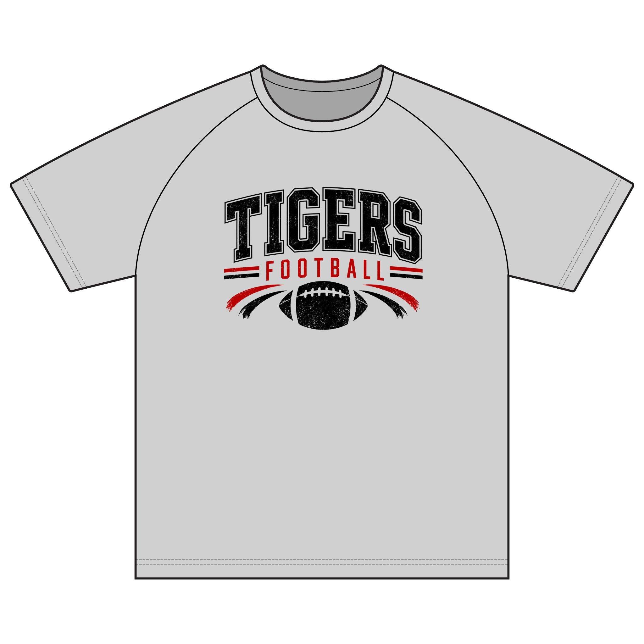 Tigers Football Performance Digi Camo Tee