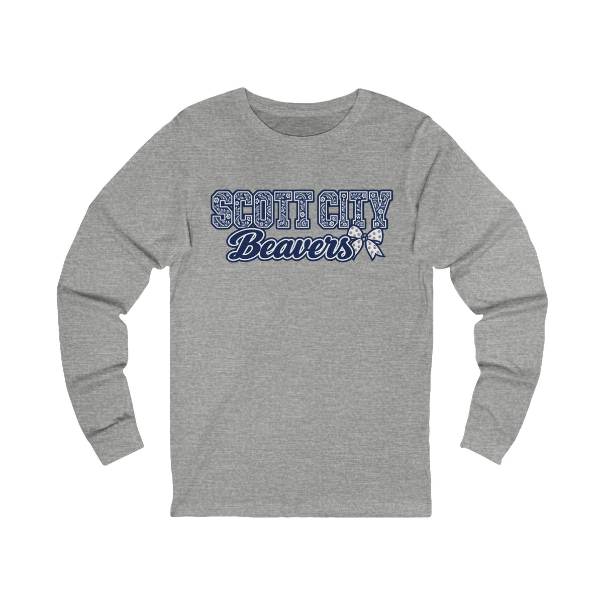 Scott City Beavers Paisley Bow Long Sleeve Tee
